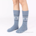 Innen warme, gemütliche, verschwommene, weiche Strick -Slipper -Socken